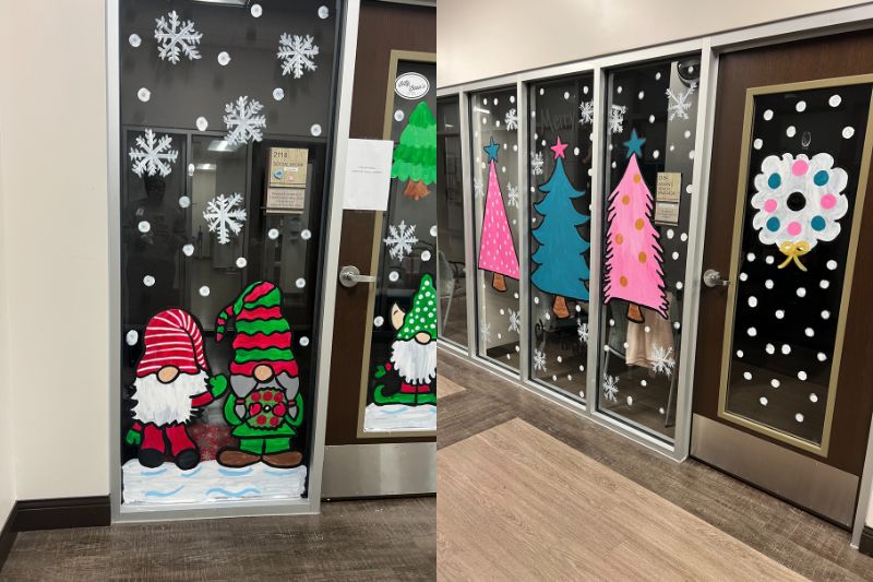Spencer Cancer Center Christmas art.