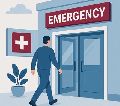 Patient arriving to emergency department.