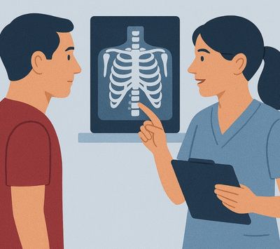 Doctor talking with patient.