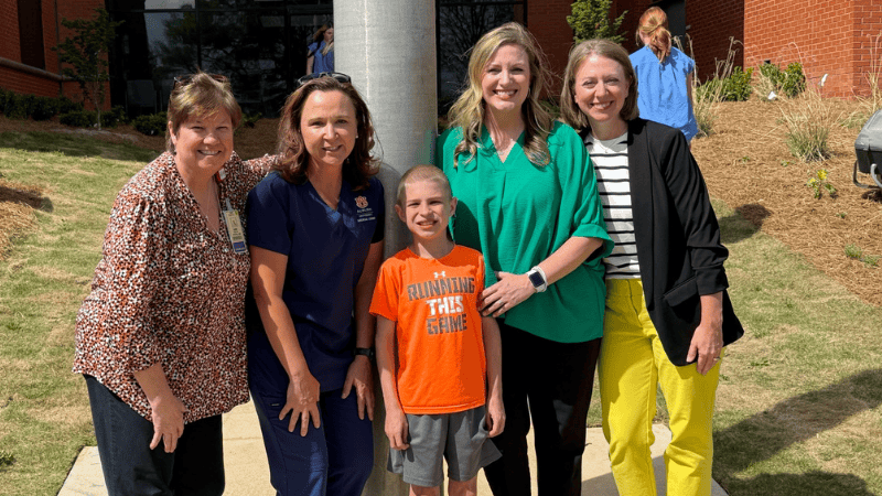 Attendees for a Donate Life ceremony at EAMC pose for a photo. 