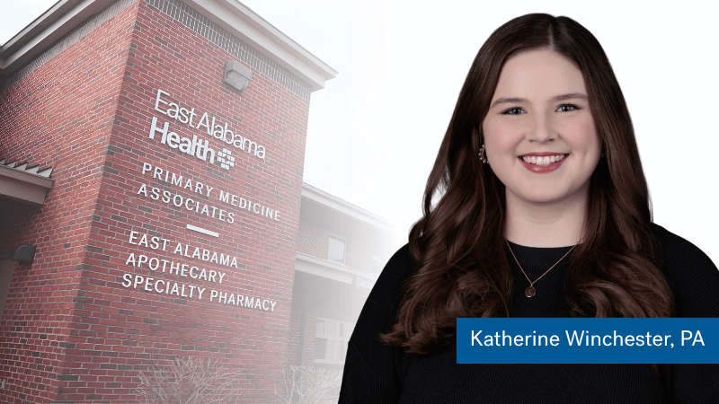 Katherine Winchester, a physician assistant at Primary Medicine Associates in Auburn, Alabama.