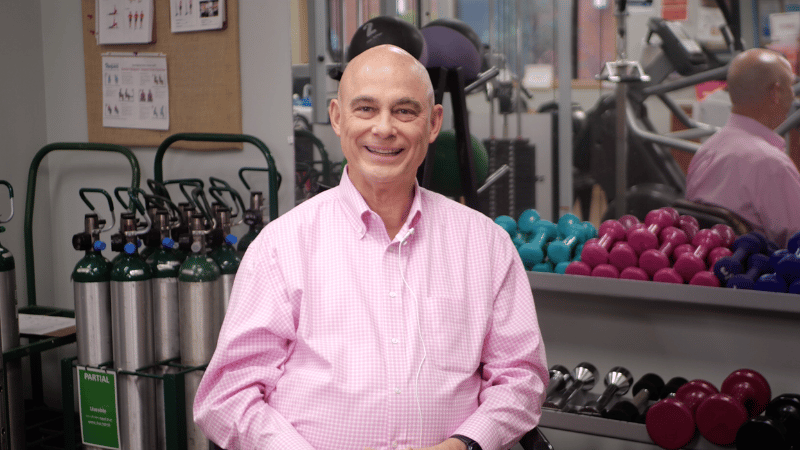 Robert Williams poses for a photo in Cardiac Rehab