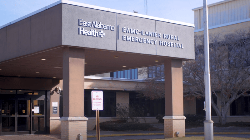 The entrance to EAMC-Lanier Rural Emergency Hospital