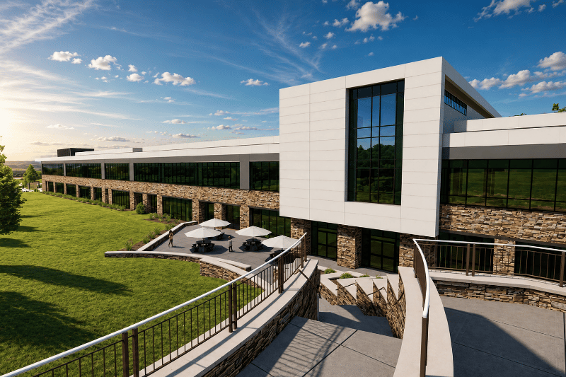 A rendering of the expansion project at Spencer Cancer Center
