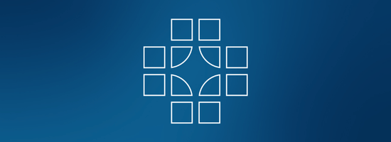 East Alabama Health cross logo on a blue background. 