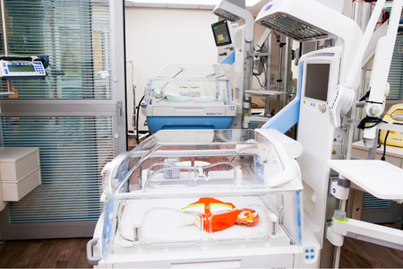 The twin treatment rooms within the Neonatal Intensive Care Unit at EAMC.