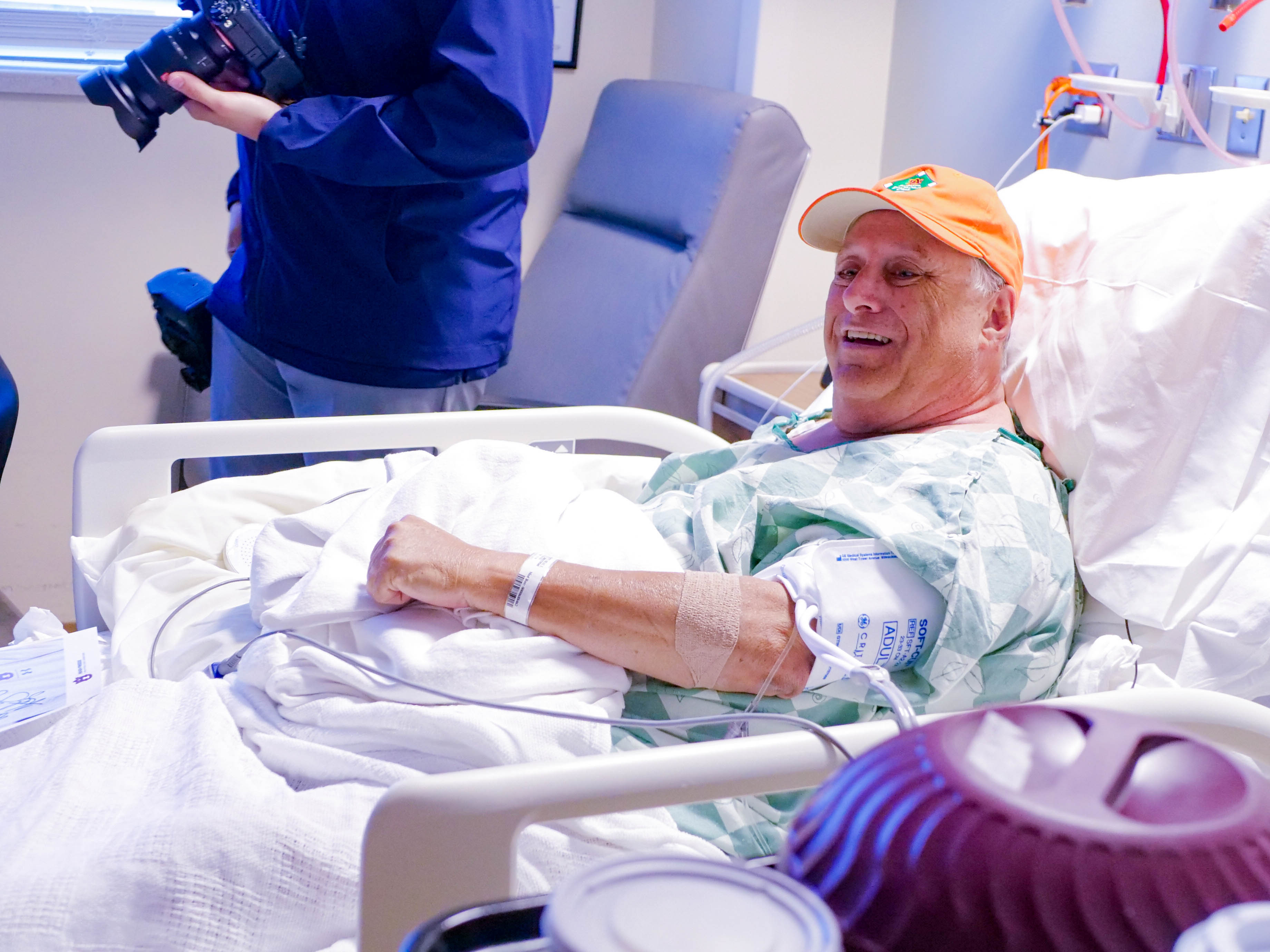 Patient sees Auburn football coaches at EAMC.