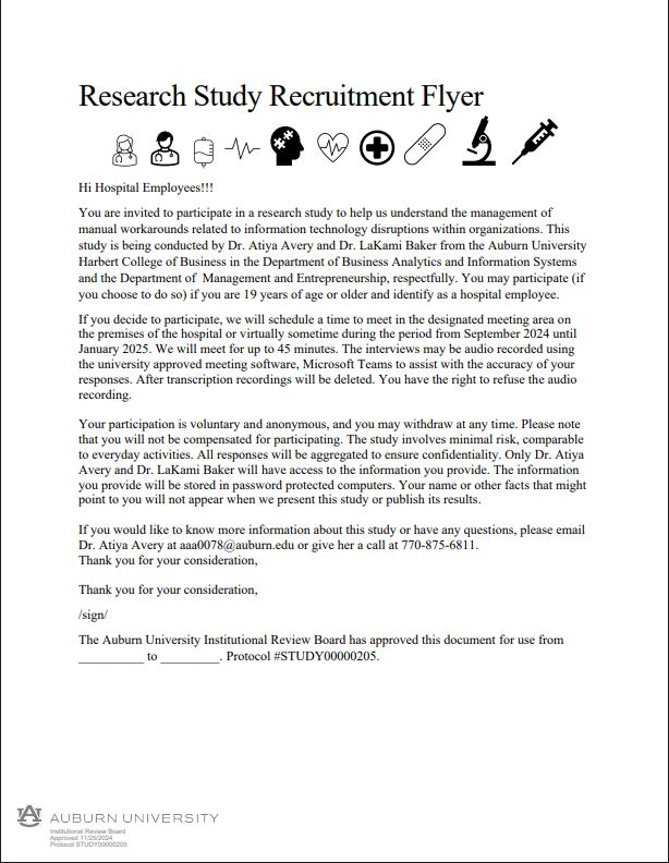 Auburn Research Study